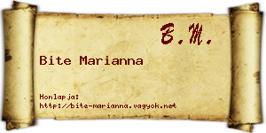 Bite Marianna névjegykártya
