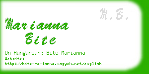 marianna bite business card